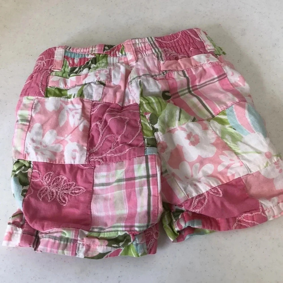 Janie & Jack Pink Patch Button Shorts 6-12M - Picture 4 of 5